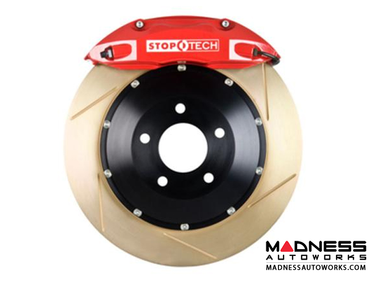 MINI Cooper/ Cooper S Front Big Brake Kit by Stop Tech - ST40 Red Calipers/ Slotted Rotors 328mmx28mm (R52/ 56) Zinc Plated